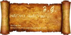 Hüttl György névjegykártya