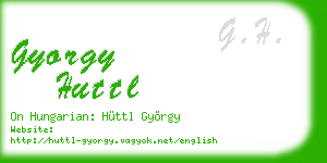 gyorgy huttl business card